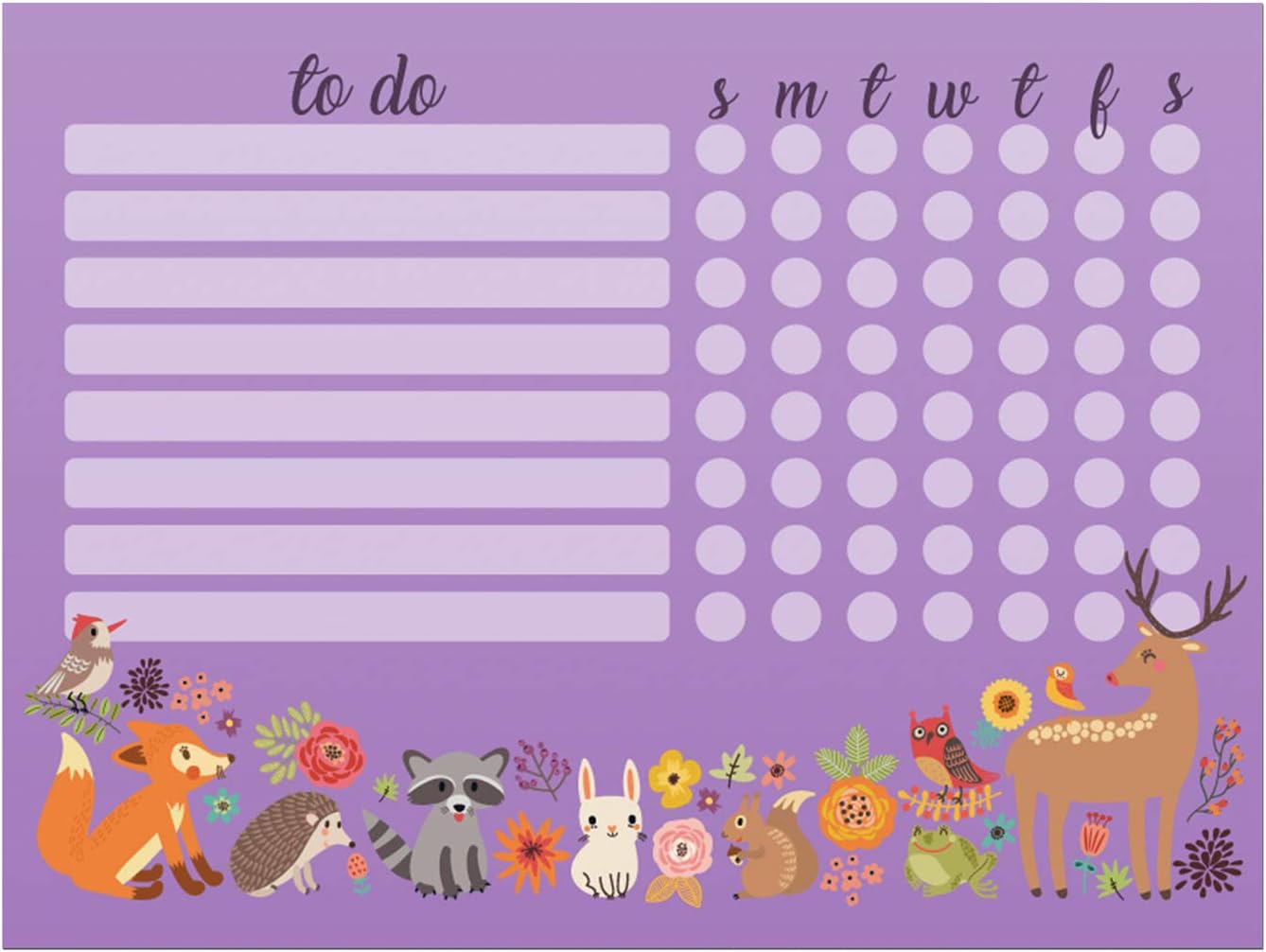 Dry Erase Whiteboard Task & Habit Tracker | Removable and Restickable Adhesive Decal | Fine-Tip Magnetic Marker Included | 9” x 12”