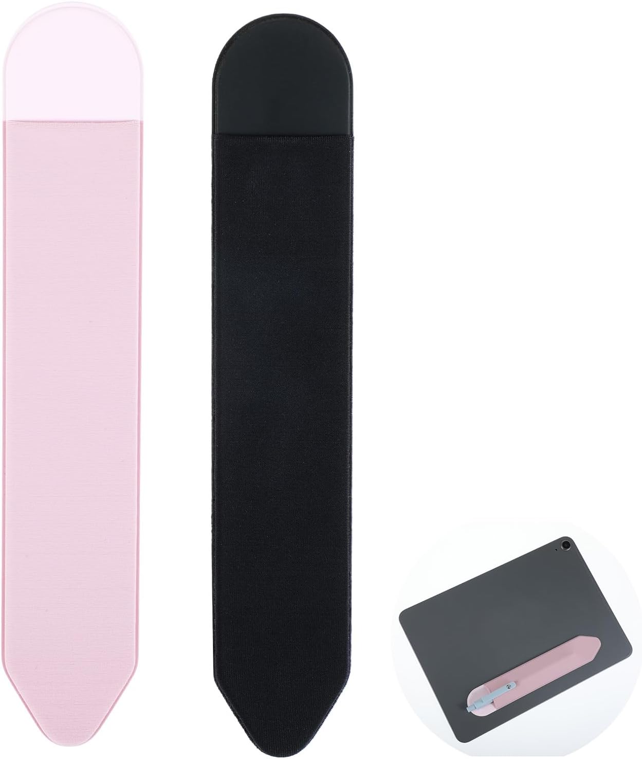 2pcs Stylus Holder For Phone,Stylus Pen Holder,Elastic Tablet Pens Holders for Tablets,Scratch, Dust and shock protection,Compatible with Pencil Pro,1st/2nd Gen,USB-C,Black & Pink