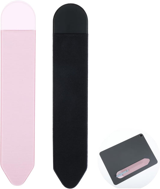 2pcs Stylus Holder For Phone,Stylus Pen Holder,Elastic Tablet Pens Holders for Tablets,Scratch, Dust and shock protection,Compatible with Pencil Pro,1st/2nd Gen,USB-C,Black & Pink
