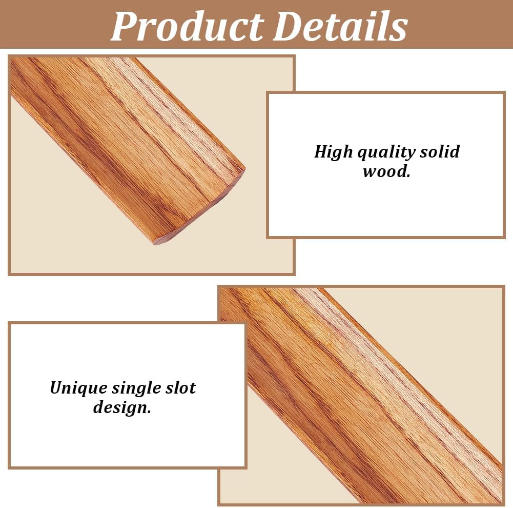 PLIGREAT Single Walnut Wood Pen Tray Wooden Desk Pencil Organizer Holder Minimalist Single Pen Rest for Office Stationery Desk Decor Retro Home Bedroom Decoration, 7.87x1.18x0.78inch