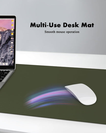 YSAGi Double-Sided Desk Pad, 31.5"x15.7"Leather Desk Mat, Eco Cork Desk Pad Protector,Large Mouse Pad,Waterproof Desk Blotter for Office/Home(Coffee)