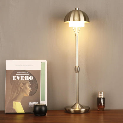 Modern Table Lamp Cordless Portable Desk Lamp, 2700K Stepless Dimming Rechargeable Battery Operated LED Lights for Bedroom, USB-C Charging, Restaurant/Bar/Night Light/Gifts (Antique Brass)