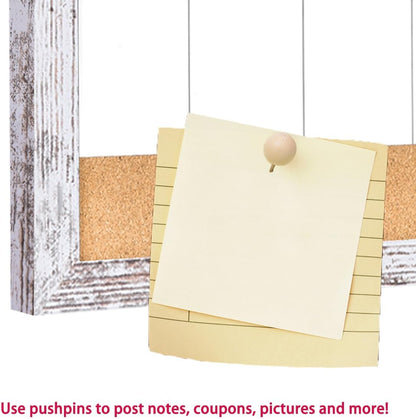 Magnetic Weekly Dry Erase White Board and Cork Board, Black Wood Frame，Magnetic Surface Whiteboard for Home Office and Wall Decor(ZHZL-2040BK)
