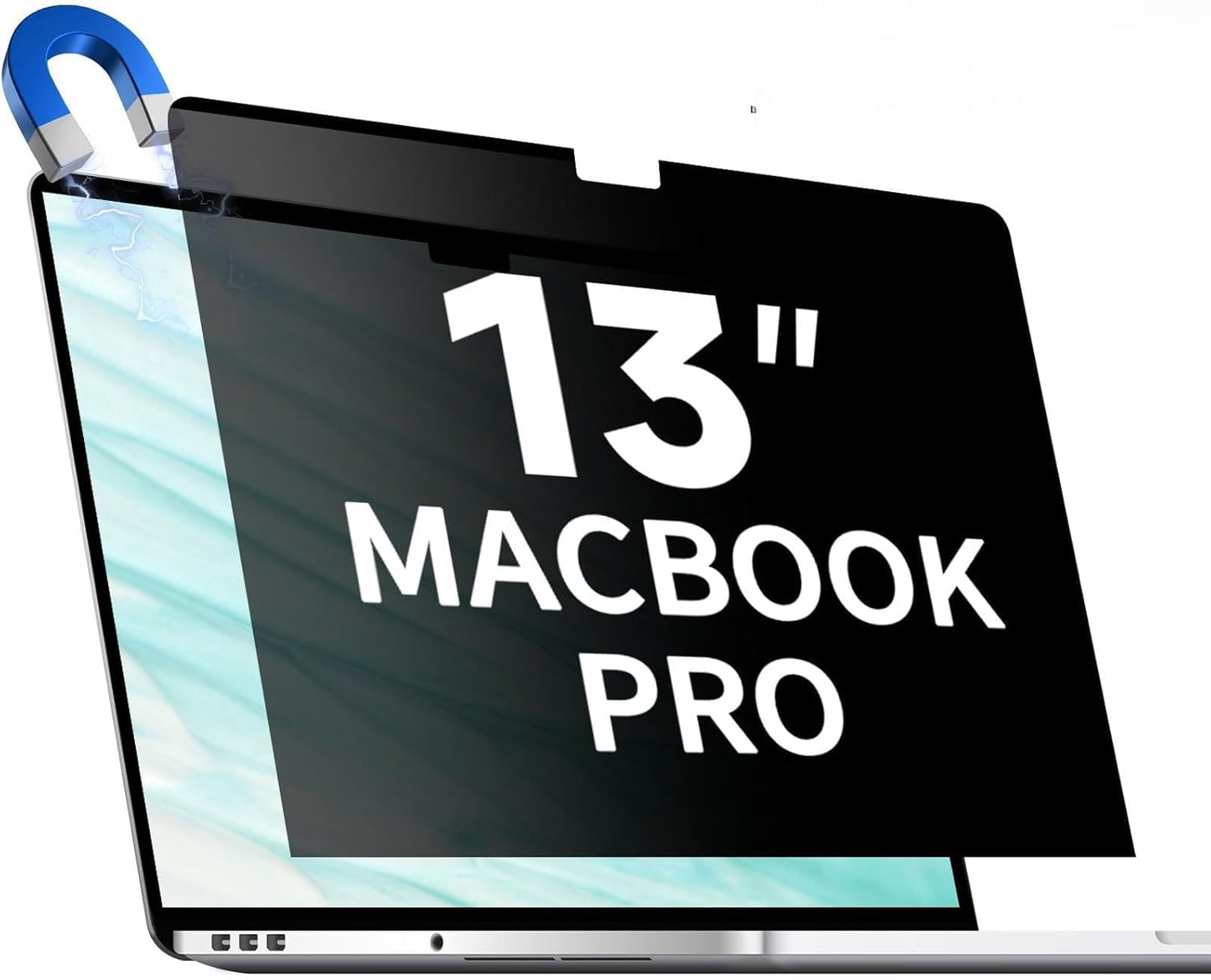 Magnetic Laptop Privacy Screen 14 Inch 16:10, Removable Matte Anti Glare Blue Light Filter - Computer Privacy Shield Not for 14" 16:9 Laptop