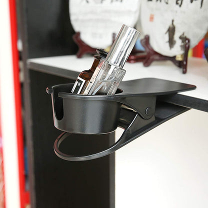 Drink Cup Holder Clip Home Office Table Desk Side Huge Clip Water Drink Beverage Soda Coffee Mug Holder Cup Saucer Clip Design