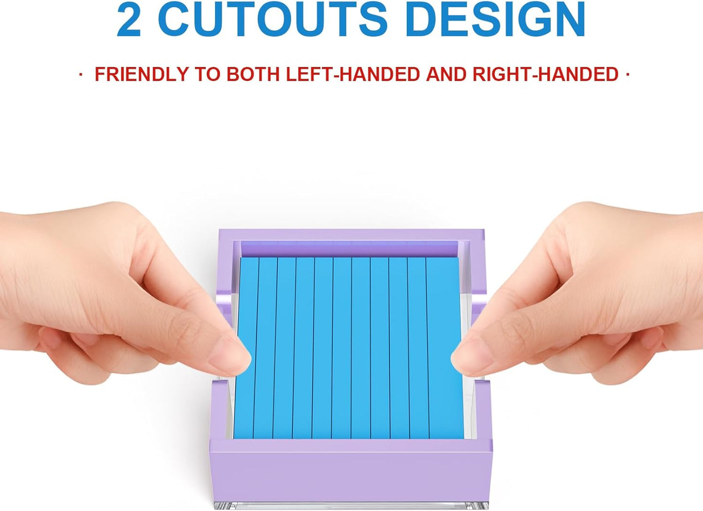 WINFFOR Acrylic Notepad Holder Dispenser - 3x3 in Sticky Note Memo Holder for Desk Organizer (W/O Pads) Office Desk Accessories School Supplies, Crystal Clear