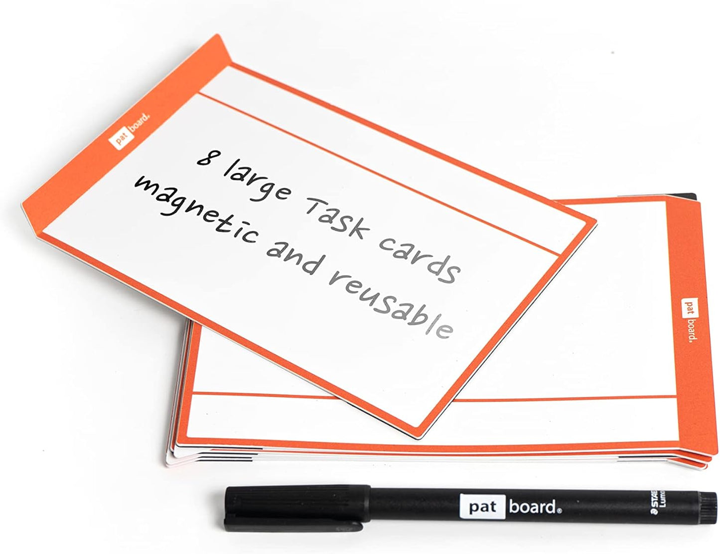 PATboard Scrum Board and Kanban Board - Magnetic Task Cards - L (Large) - Set of 8 - Grey