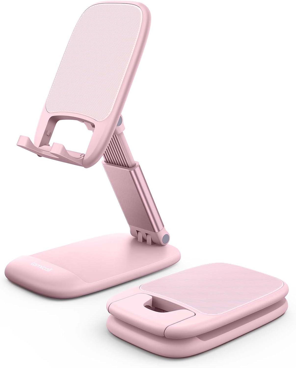Lamicall Cell Phone Stand for Desk - [Height Adjustable] Foldable Mobile Phone Holder, Portable Stand for iPhone 17 16 15 14 13 12 11 Pro Max Plus Air, Galaxy S25, Office Gift, Telephone Accessories
