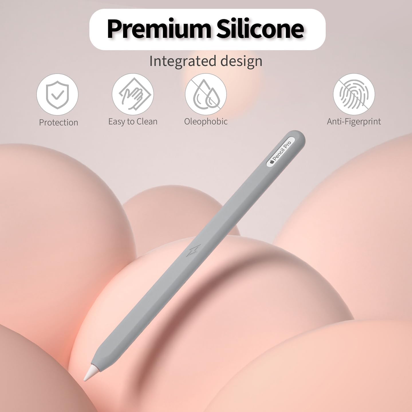 Ultra Thin Protective Pencil Cover for Apple Pencil Pro &Apple Pencil 2nd Gen Silicone Case Sleeve Compatible with Apple Pencil Pro (Pink)