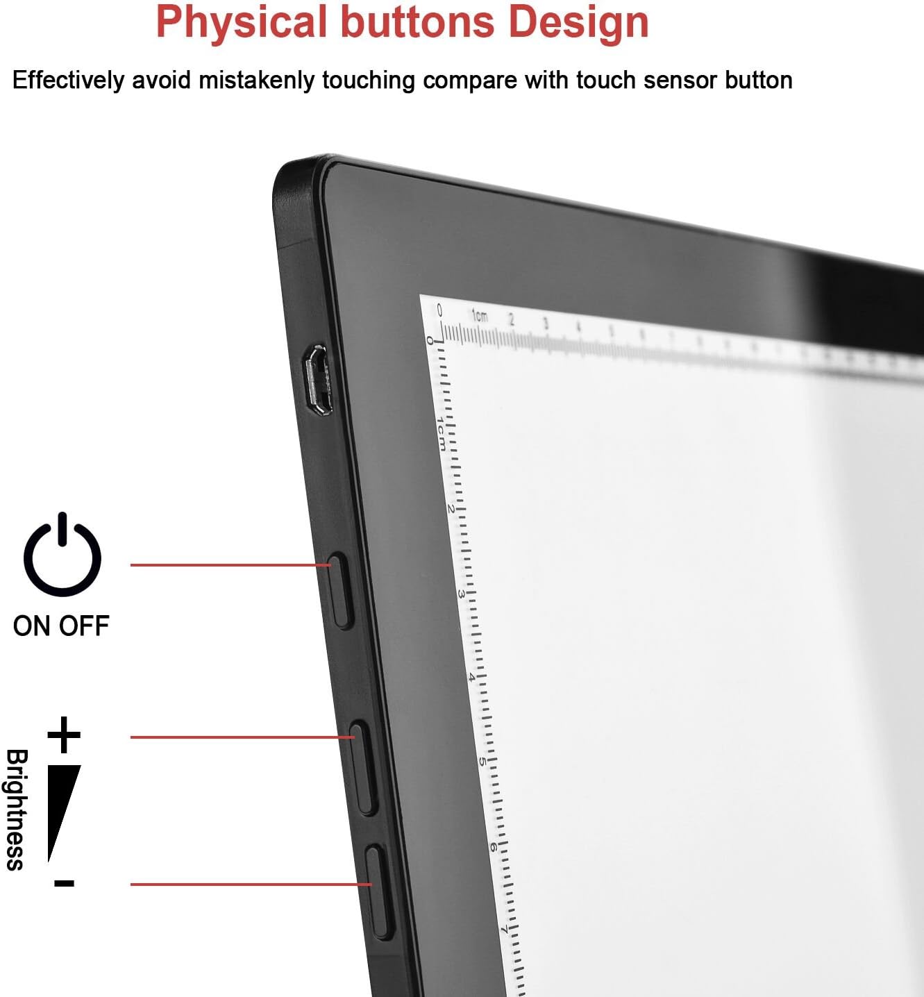 Light Box,Magnetic A4 Light Pad LED Tracing Light Board Physical Buttons Control USB Powered Ultra-thin Dimmable Brightness for Diamond Painting Tatoo Pad Animation,Sketching,Stencilling X-ray Viewing