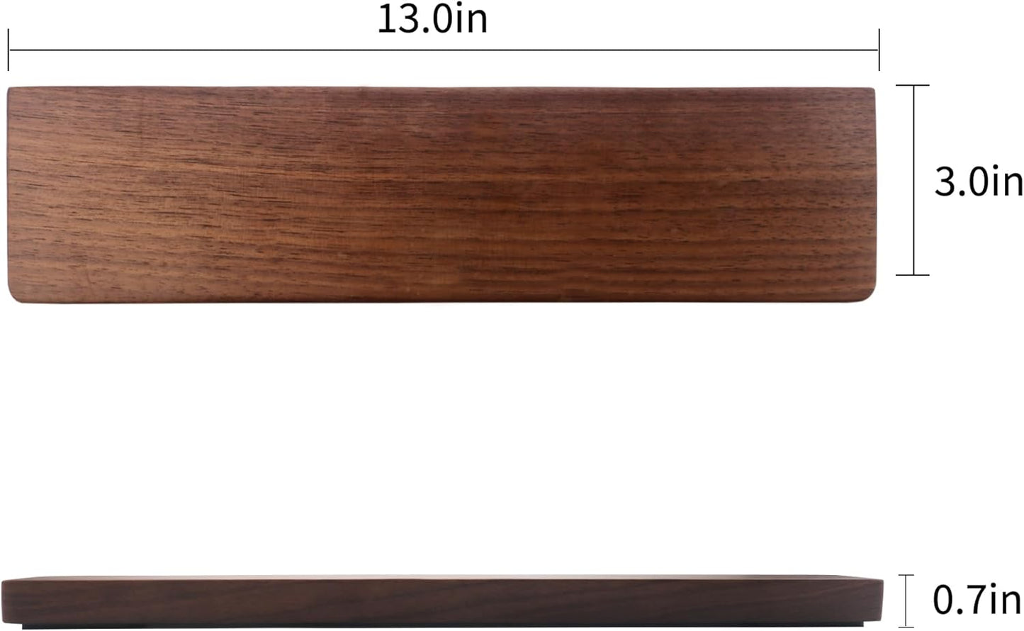 87 Keys Keyboard Wrist Rest - Ergonomic Walnut Wood Palm Rest for Mechanical Keyboard, Non-Slip, Comfortable Typing and Gaming (87 Keys) ﻿