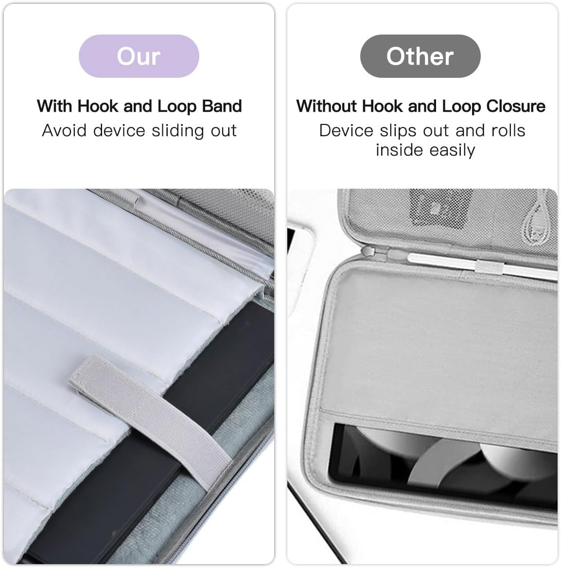 12-12.9 Inch Tablet Sleeve Bag for 12.4" Samsung Galaxy Tab S10+ S9+ Plus/S8+/S7+ Plus/S7 FE,13" iPad Air M4 M3 M2/iPad Pro M5 M4/Pro 12.9"/Microsoft Surface Go 2 12.4"/Pro 11 10 Carrying Case-Black