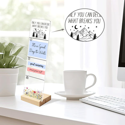 Sticky Note Holder Acrylic Monitor Memo Board Desk Organizers and Accessories Desk Decor Post It Note Holder with 200Pcs Sticky Notes Funny Sarcastic Office Positive Desk Sign