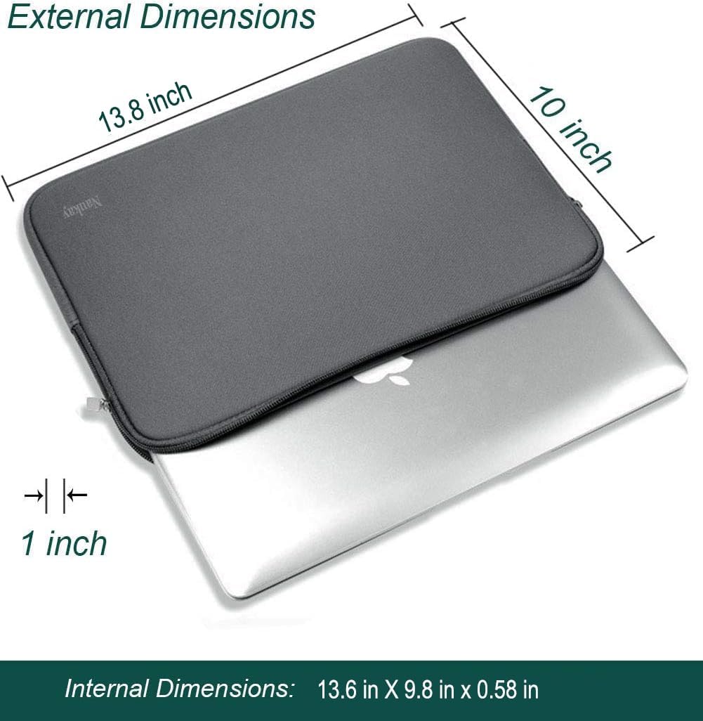 Naukay Laptop Sleeve Case, 15.6 Inch,Resistant Neoprene Notebook Computer Pocket Case/Tablet Briefcase Carrying Bag Compatible Asus/Dell/Fujitsu/HP/Sony/Toshiba/Acer- (Black)