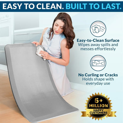 ComfiLife Anti Fatigue Floor Mat – 3/4 Inch Thick Kitchen Mats for Floor, Standing Desk Mat, Kitchen Rug – Comfort at Home, Office – Durable – Stain Resistant – Non-Slip Bottom (20" x 32", Black)