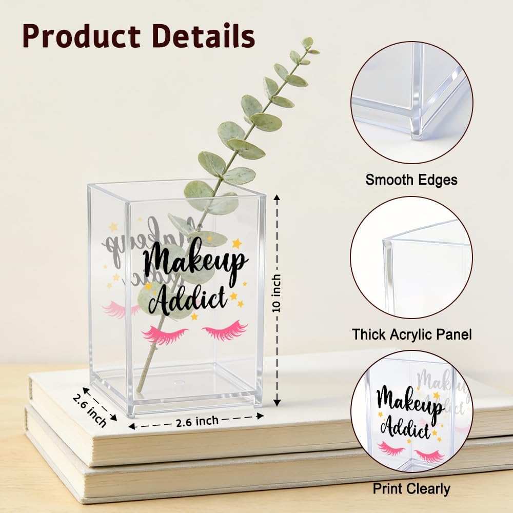 The Makeup Artist Acrylic Cosmetic Pencil Pen Holder, Funny Vanity Accessories for Girls, Makeup Brushes Holder for Beauty Specialist Esthetician, Make Up Artist MUA Appreciation Gifts