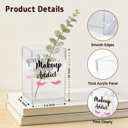 The Makeup Artist Acrylic Cosmetic Pencil Pen Holder, Funny Vanity Accessories for Girls, Makeup Brushes Holder for Beauty Specialist Esthetician, Make Up Artist MUA Appreciation Gifts