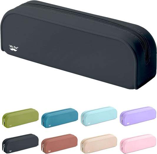 Mr. Pen- Silicone Pencil Case, Aesthetic Pencil Bag for Women, Makeup Pouch, Multifunctional Pouch for Stationery, Cosmetics and Electrical Goods Storage