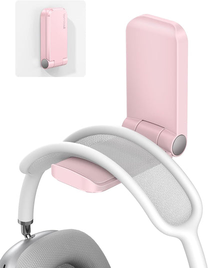 Lamicall Headphone Stand, Sticky Headset Hanger - Adhesive Headphone Holder Hook Mount, Headset Stand Holder Clip Under Desk, Earphone Clamp for Airpods Max, HyperX, Sennheiser, Black