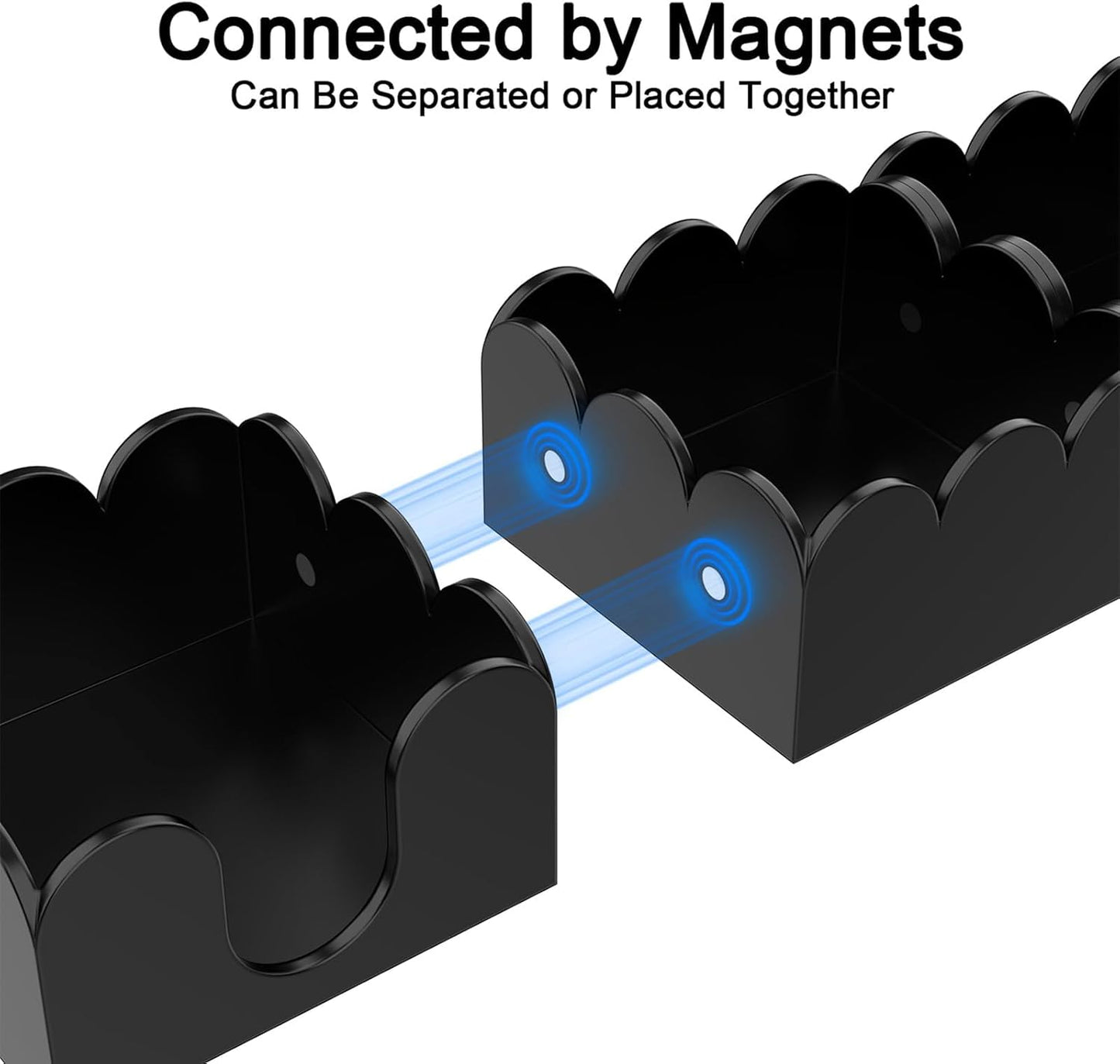 YAGELI Magnetic 3-in-1 Acrylic Sticky Note Holder Dispenser | Modern Desktop Organizer for 3x3 Post It Notes & Memo Pads with Non-Slip Base | for Productive Workspace at Office, Home or School | Clear