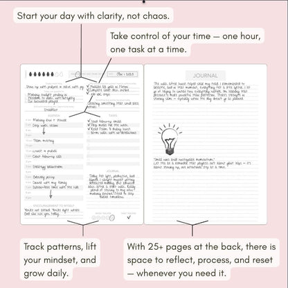 Pland Studio 90-Day Planner Journal – Undated Daily Goal Organizer in Alabaster Linen | Gratitude Journal, Habit Tracker, Vision Board, and Reflection Pages for Mindful Planning