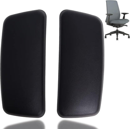 Arm Pads Caps Replacement, Chair Armrest Pads Compatible with Haworth Zody Office Chair 1 Pair (Black)