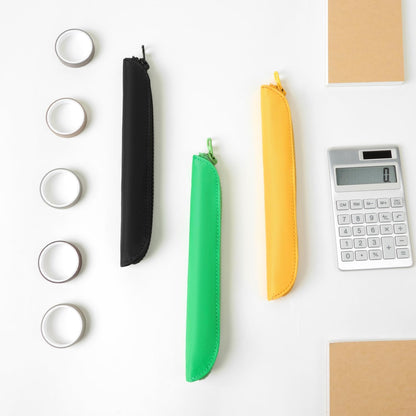 Pencil Case Durable Pencil Pouch for Pens School Featuring Oxford Lap Design (Khaki,Oxford)