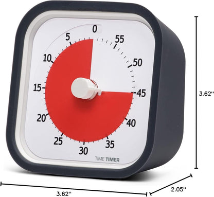 TIME TIMER 60 Minute MOD Education Edition ⁠— Visual Timer with Desktop Software for Kids Classroom Learning, Teachers Desk Clock, Study Tool and Office Meetings with Silent Operation (Charcoal)