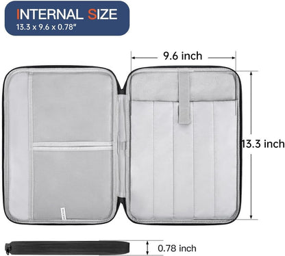 12-12.9 Inch Tablet Sleeve Bag for 12.4" Samsung Galaxy Tab S10+ S9+ Plus/S8+/S7+ Plus/S7 FE,13" iPad Air M4 M3 M2/iPad Pro M5 M4/Pro 12.9"/Microsoft Surface Go 2 12.4"/Pro 11 10 Carrying Case-Black