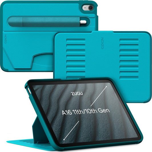 ZUGU CASE for iPad A16 11th Generation 11 Inch (2025), 10th Gen 10.9 Inch (2022) Magnetic Stand & Sleep/Wake Cover, Model #s A3354, A3355, A3356, A2696, A2757, A2777, Stealth Black