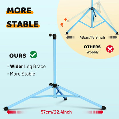 CAHAYA Portable Sheet Music Stand: Dual Use Desktop Book Holder Folding Lightweight Extra Stable Reinforced with Carrying Bag and Clip for Students Musicians Height Adjustable up to 54.3" CMS0204