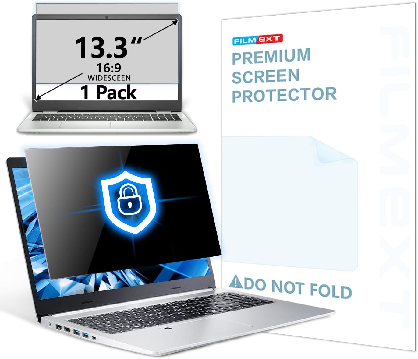 [2 Pack] 27 Inch Computer Privacy Screen , 16:9 Aspect Ratio Monitor Privacy Filter with Anti-Glare, Anti-Blue Light & Anti-Spy Protection, Removable Anti-Scratch Screen Protector for 27-Inch Widescreen Monitors