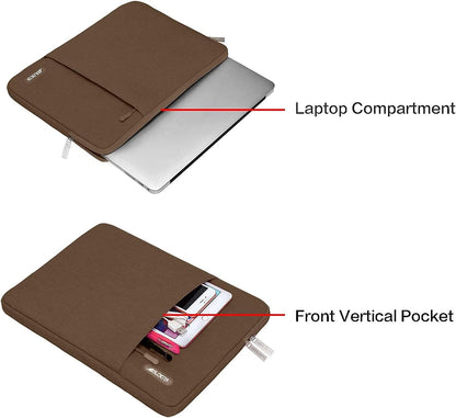 MOSISO Laptop Case 13.3 inch, 13-13.3 inch Laptop Sleeve Compatible with MacBook Air/Pro 13/Pro 14 M5 M4 M3 M2 M1, HP Dell ASUS Lenovo,Polyester Vertical Computer Sleeve Bag with Pocket, Antique Green - Colors B