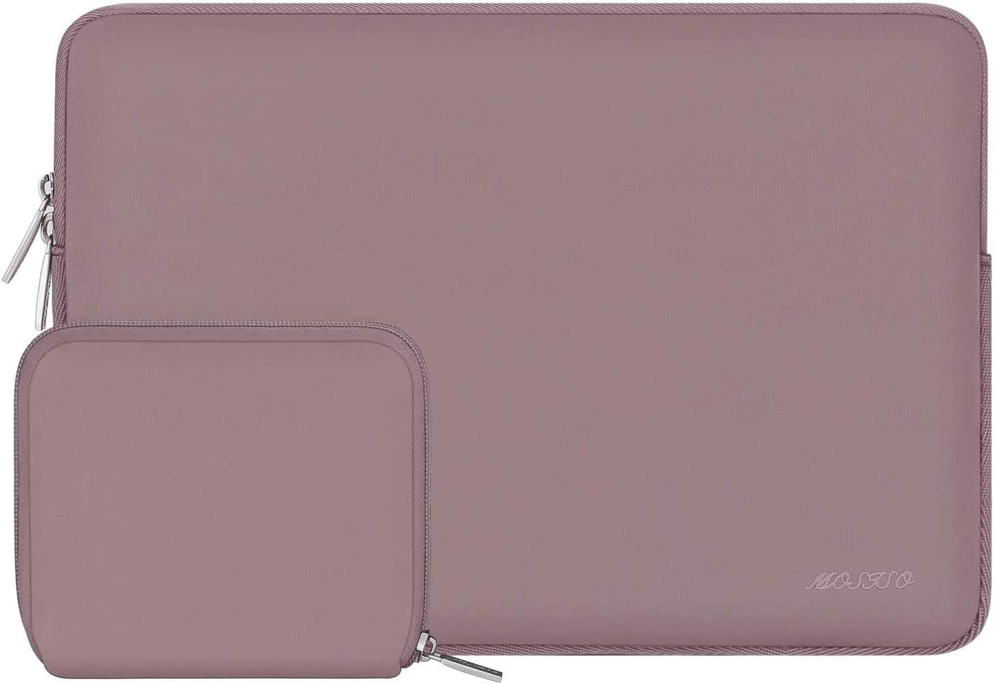 MOSISO Laptop Case 13.3 inch, 13-13.3 inch Laptop Sleeve Bag Compatible with MacBook Air/Pro 13/Pro 14 M5 M4 M3 M2 M1, HP Dell ASUS Lenovo, Neoprene Computer Sleeve Bag with Small Case, Baby Pink - Colors B