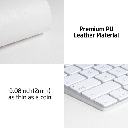 Aothia Non-Slip Waterproof PU Leather Desk Pad Protector for Mouse, Writing Desk, Office, Home, Laptop Blotter, 23.6" x 13.7", Black - Colors A