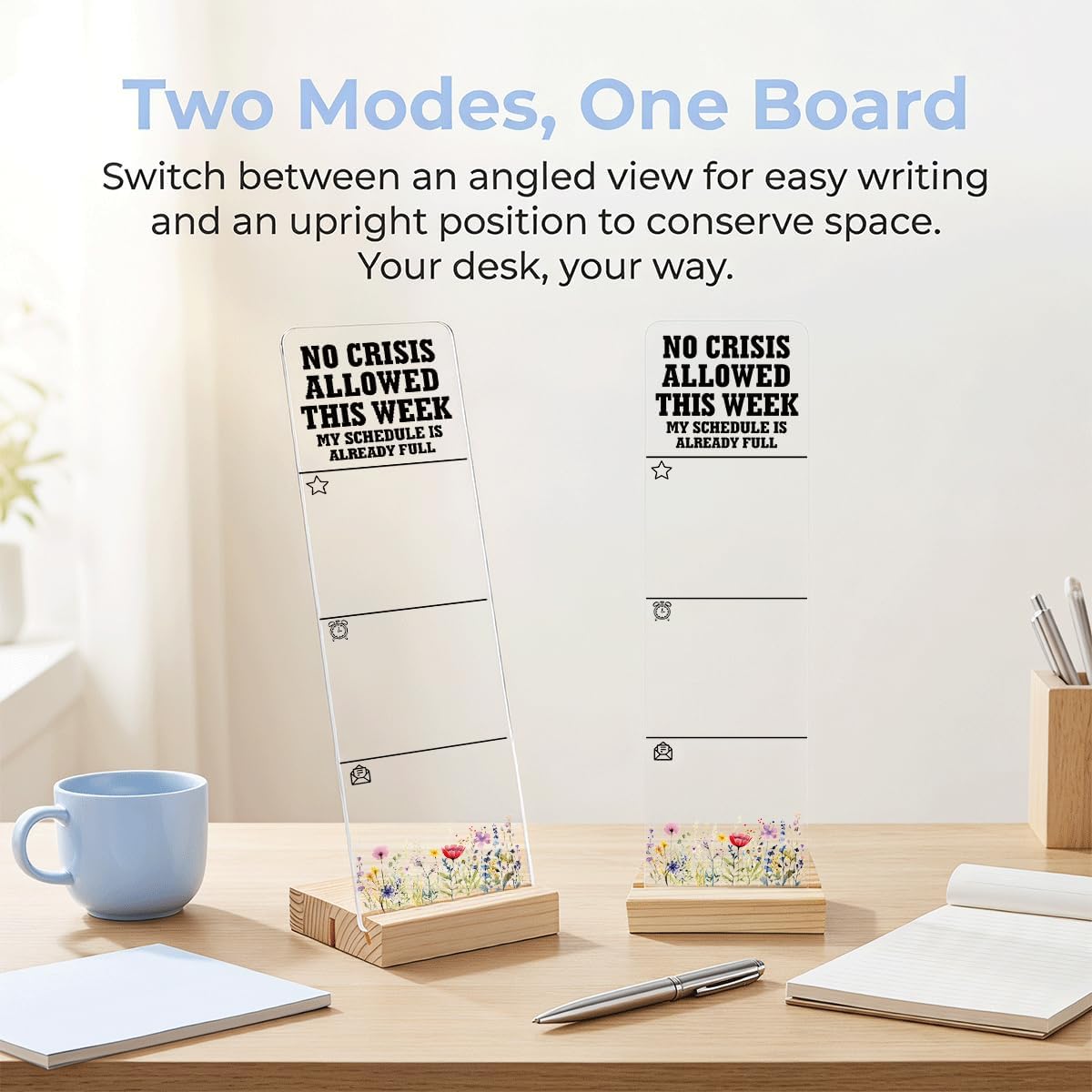 Sticky Note Holder Acrylic Monitor Memo Board Desk Organizers and Accessories Desk Decor Post It Note Holder with 200Pcs Sticky Notes Funny Sarcastic Office Positive Desk Sign