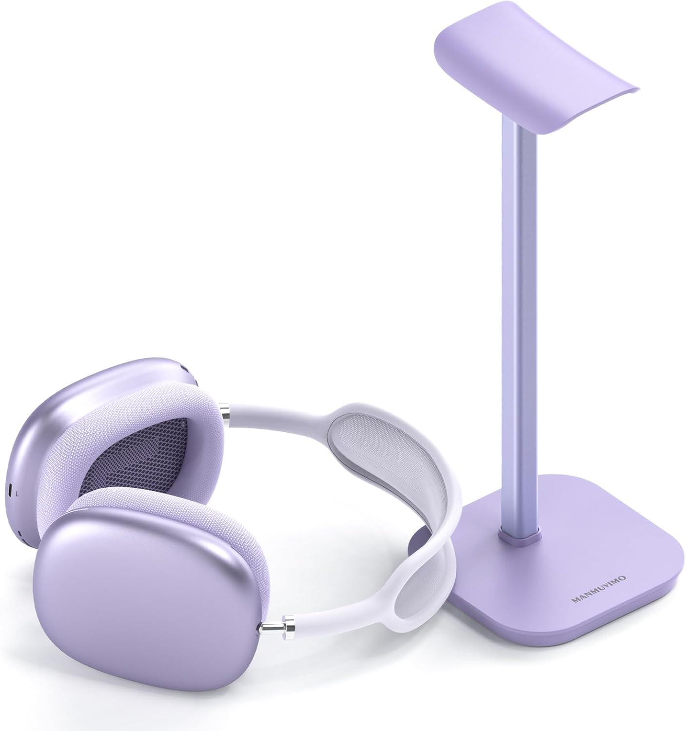 Headphone Stand, Desktop Headset Holder Heavy Base Desk Earphone Stand Aluminum Gaming Headset Hanger Rack Compatible with AirPods Max, AirPods Pro, Sony, Beats, Bose, Razer (White)