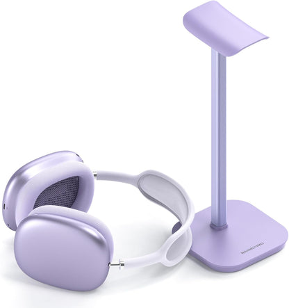 Headphone Stand, Desktop Headset Holder Heavy Base Desk Earphone Stand Aluminum Gaming Headset Hanger Rack Compatible with AirPods Max, AirPods Pro, Sony, Beats, Bose, Razer (White)