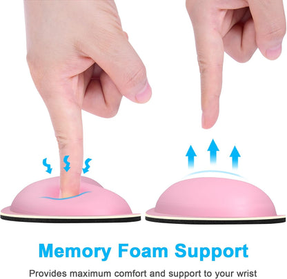 Dapesuom Mouse Wrist Rest, Ergonomic Memory Foam Mouse Wrist for Computer Desk Mats Support, PU Leather Hand Rest Pad Cushion for Gaming, Laptop, Men, Women, Pain Relief & Easy Typing, Black