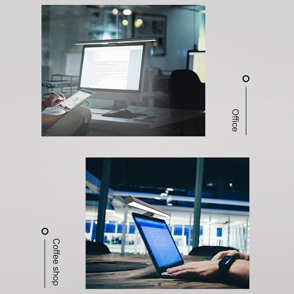 Monitor Light Bar Desk Light Bar 3 Switchable Light Modes Stepless Dimmable Touch Control Computer Screen Light Bar for Office Home White (White)