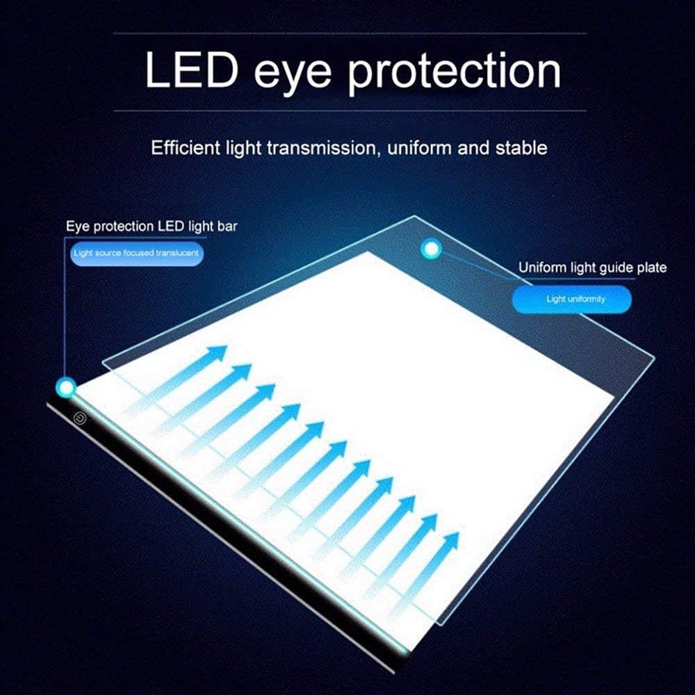 A4 Ultra-Thin Portable LED Light Box Tracer USB Power LED Artcraft Tracing Light Pad Light Box for Artists,Drawing, Sketching, Animation