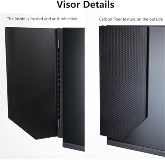 Foldable Anti-Glare Monitor Hood for 24-27 Inch Screens, Desktop Computer Sunshade with 180° Adjustable Side Panels to Reduce Glare and Enhance Viewing Focus ﻿