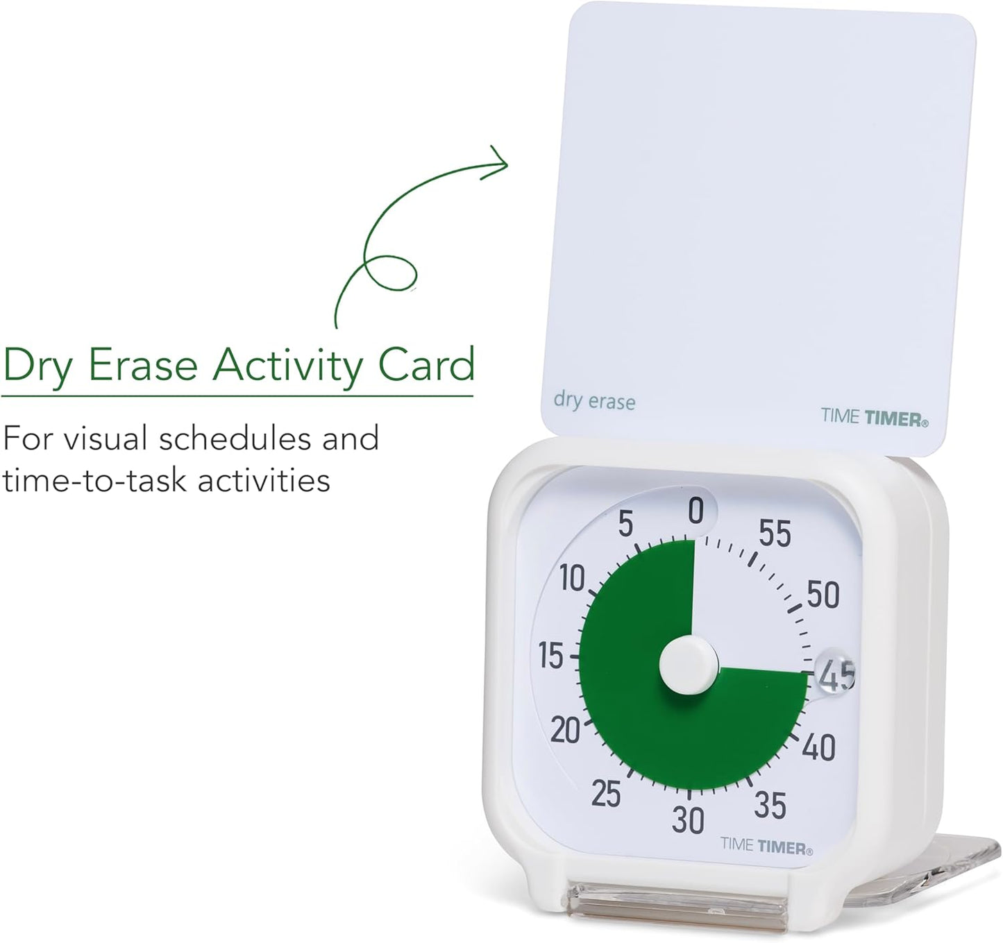 Time Timer 3 inch Visual Timer — 60 Minute Kids Desk Countdown Clock with Dry Erase Activity Card and Desktop App Access — for Kids Classroom, Homeschool Study Tool, Task Reminder, Home and Kitchen