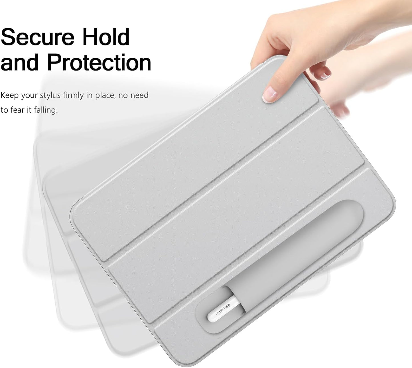 MoKo Pencil Case Holder, Adhesive Silicone Pencil Protected Sleeve Compatible with Apple Pencil Pro/ (USB-C)/ 1st/ 2nd Generation, Similarly Sized Styluses Accessories, Black