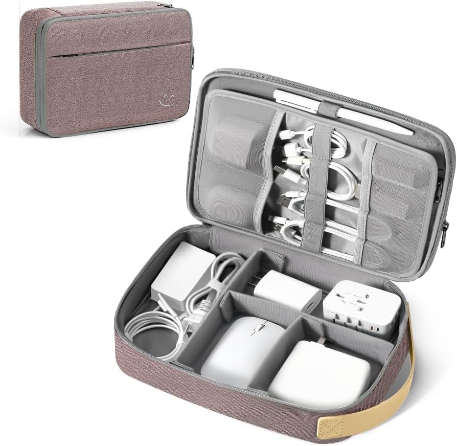 Travelkin Cord Organizer Travel, Electronic Organizer Travel Case, Cable Organizer Bag For Cords,Chargers Phone, Sd Card,Usbs (Black)