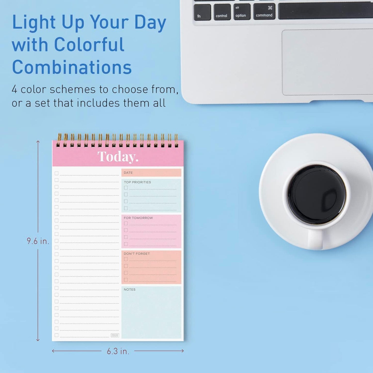 Sweetzer & Orange Daily & Weekly To Do List Notepad – Undated Work Planner & Organizer with Wish List Section, 52-Sheet Coiled Task Pad for Productivity – MAUVE To Do List Notebook for Work