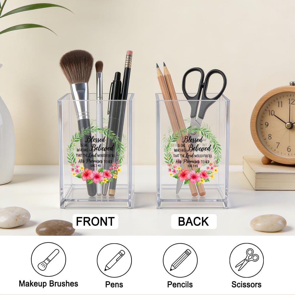 The Makeup Artist Acrylic Cosmetic Pencil Pen Holder, Funny Vanity Accessories for Girls, Makeup Brushes Holder for Beauty Specialist Esthetician, Make Up Artist MUA Appreciation Gifts