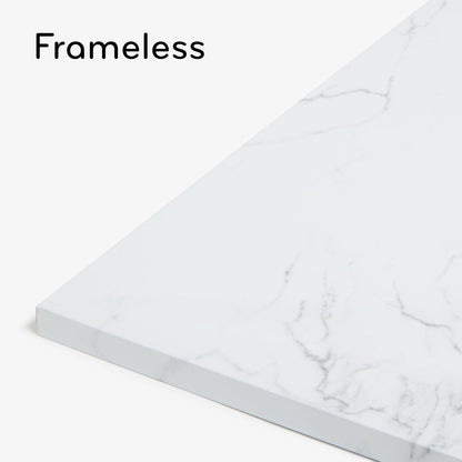 U Brands Magnetic Square Marble Print Dry Erase Board White Board, 14" x 14", Frameless, Includes Magnet and Marker
