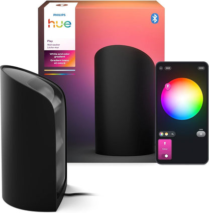 Philips Hue Smart Play Light Bar Base Kit, Black, 2 Pack, White & Color Ambiance LED Color-Changing Light Requires Bridge, Control with App, Works with Alexa, Google Assistant and Apple HomeKit