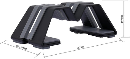 Adjustable Dual Vertical Laptop Stand - Supports 2 Devices Holder, Fit for All Laptops(10-30mm Thickness) - Fashion Design, Adjustable Width, Anti-Slip & Scratch-Resistant, Patented Design